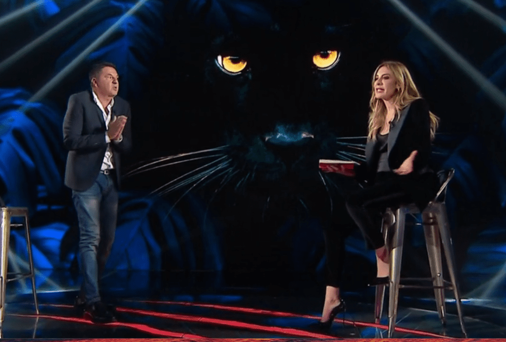 Fagnani e Teo Mammucari discutono