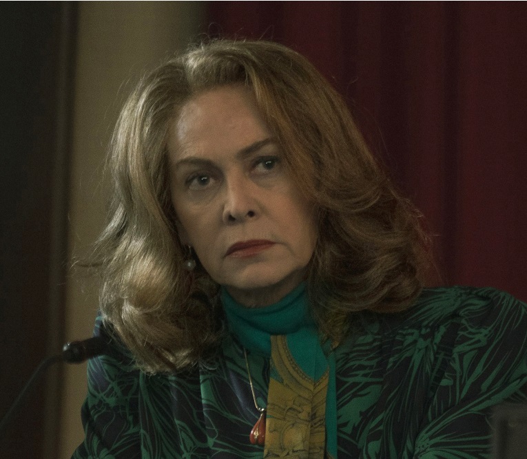 L’attrice ha interpretato con intensità la scena del processo girata nel vero tribunale dove Spizzichino ha fatto la sua testimonianza.