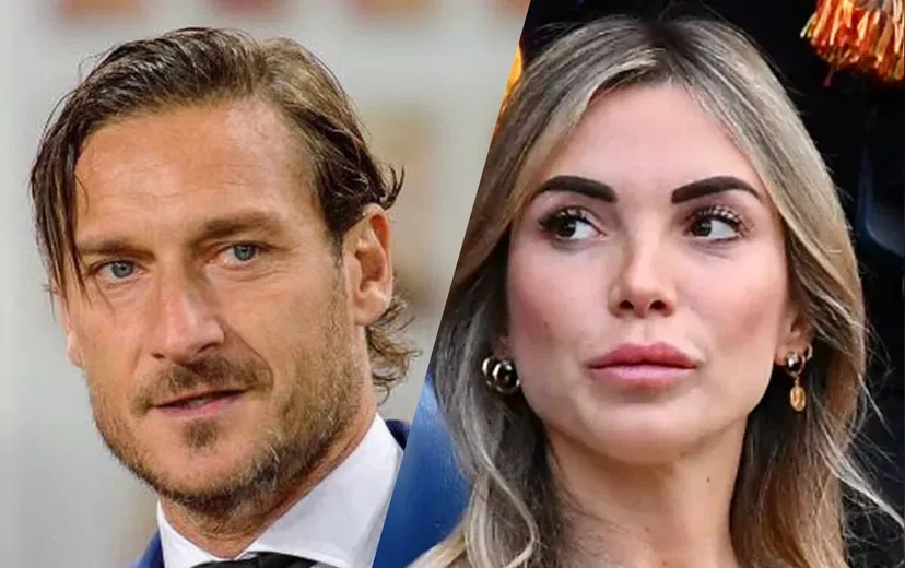 Francesco Totti (48 anni), con l'attuale compagna Noemi Bocchi, classe 1988.