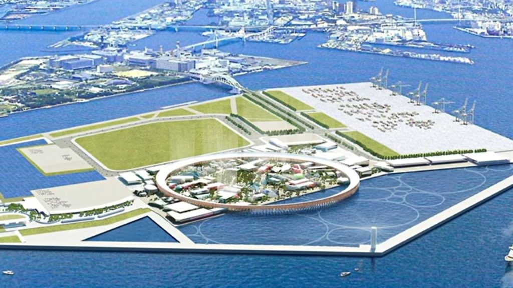 L’isola artificiale di Yumeshima a Osaka, che ospita l'Expo 2025.