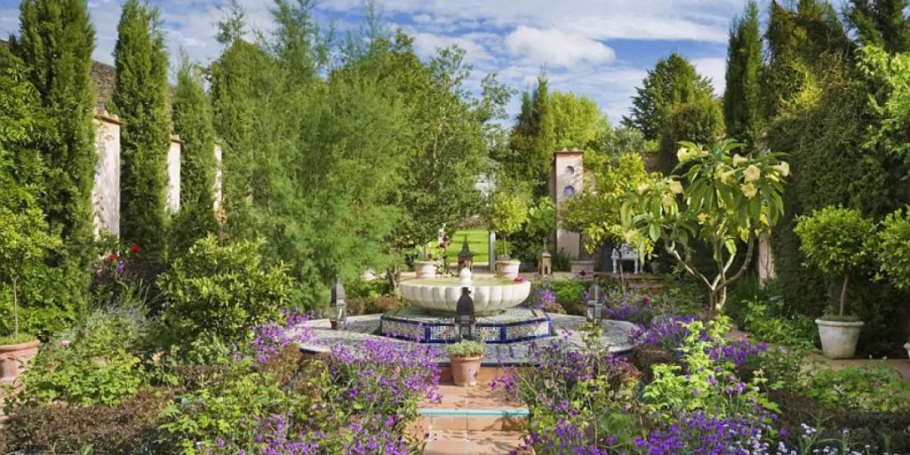 Uno squarcio dei giardini biologici Highgrove.