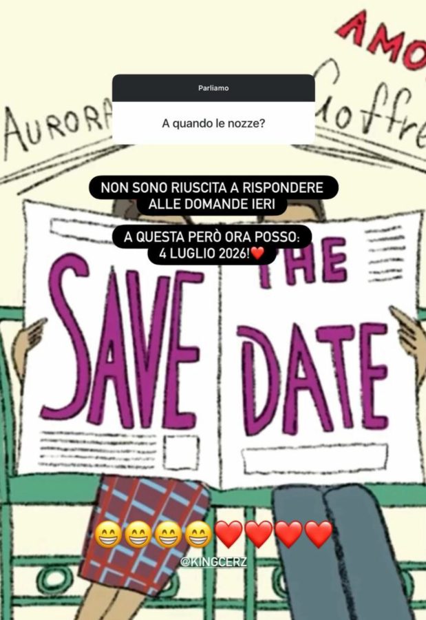 Aurora Ramazzotti si sposa! Fissata la data con Goffredo Cerza (e il countdown è già iniziato) 3 Aurora Ramazzotti si sposa! Fissata la data con Goffredo Cerza (e il countdown è già iniziato)