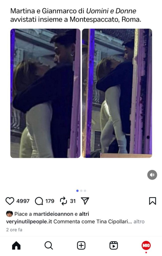 Il like di Martina.