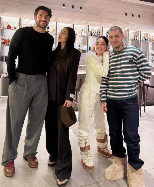 Giulia De Lellis (29) e Tony Effe (34) si sono regalati una vacanza sulla neve con Cecilia Rodriguez (35) e Ignazio Moser (33).