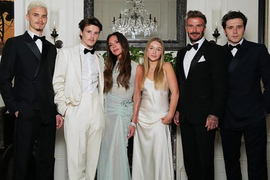 La famiglia Beckham.