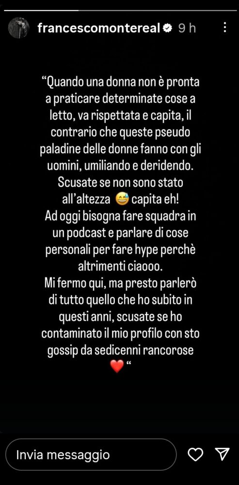 Salemi-Rodriguez: confessioni intime, frecciate e un ex in comune nel mirino. Ma Francesco non ci sta…