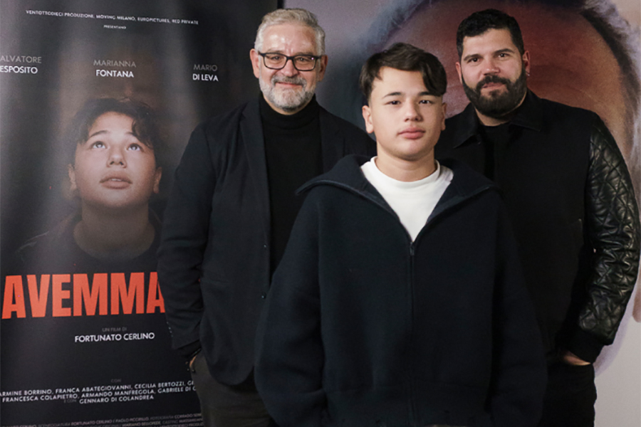 Fortunato Cerlino: «La verità delle cose si intuisce soltanto a occhi chiusi» 2 Fortunato Cerlino (55) con Salvatore Esposito (40) e Mario Di Leva (16), protagonisti del film "Avemmaria".