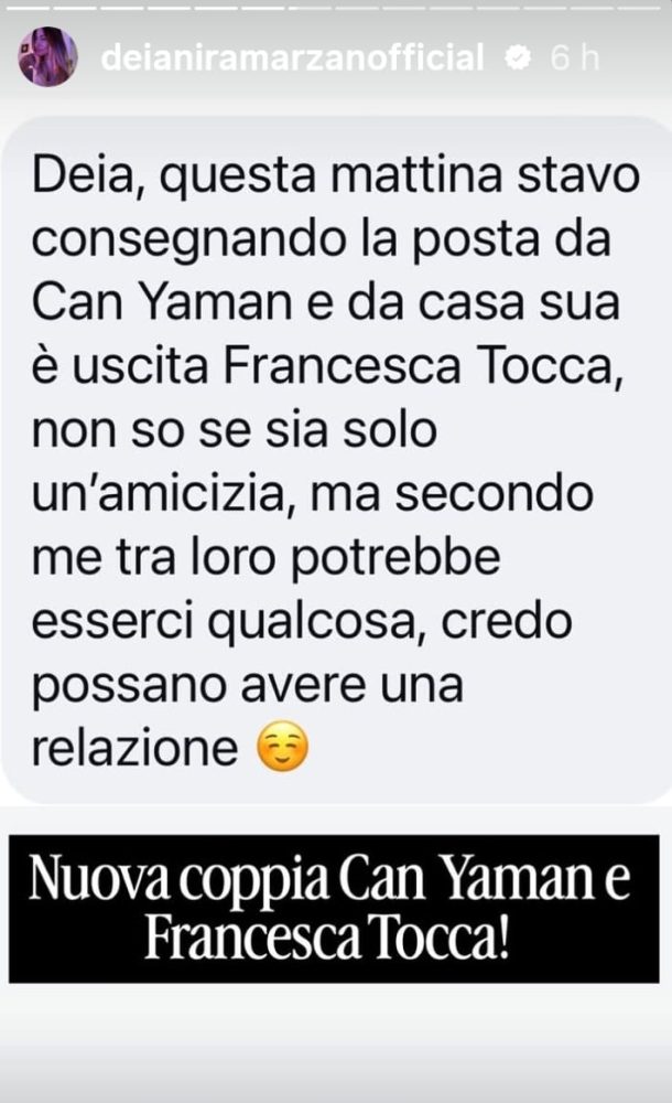 Can Yaman e Francesca Tocca: è nato un nuovo amore? Il retroscena che infiamma il gossip 1 Can Yaman e Francesca Tocca: è nato un nuovo amore? Il retroscena che infiamma il gossip