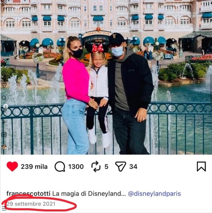 Ilary Blasi e Bastian Müller hanno detto sì: tutti i segreti del matrimonio blindato a Ravello 9 I post di Francesco Totti del 2021: stava già con Noemi mentre era ancora pubblicamente legato a Ilary Blasi?