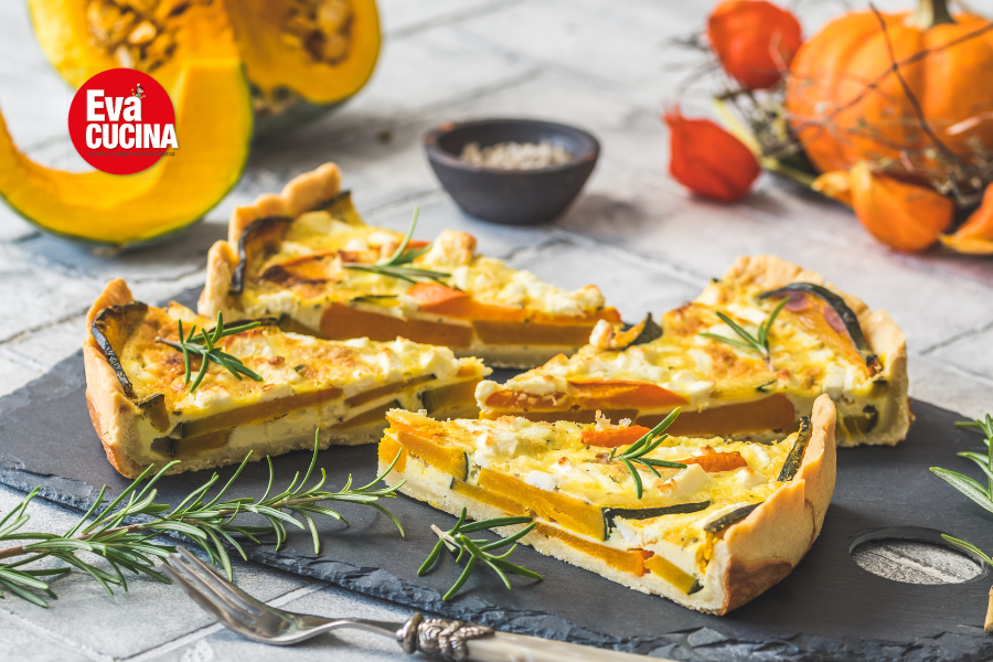 Torta salata con zucca, ricotta e rosmarino Torta salata con zucca, ricotta e rosmarino
