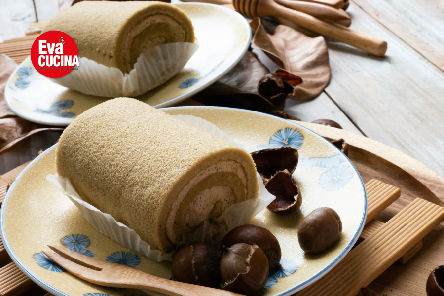 Rotolo alle castagne con crema al mascarpone Rotolo alle castagne con crema al mascarpone